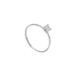 Bague de fiançailles Linden en or 18 carats – bague solitaire avec zircone au design sophistiqué - 076746