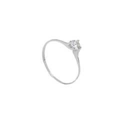 Bague de fiançailles Linden en or 18 carats – bague solitaire avec zircone au design sophistiqué - 123434