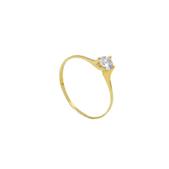 Bague de fiançailles Linden en or 18 carats – bague solitaire avec zircone au design sophistiqué - 134010