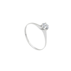 Bague de fiançailles Linden en or 18 carats – bague solitaire avec zircone au design sophistiqué - 145537