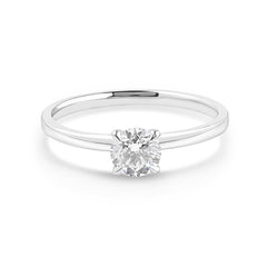 Linden Verlobungsring aus 18 Karat Weissgold (750) mit Brillant - Klassischer Solitär