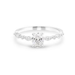 Linden Verlobungsring aus 18 Karat Weissgold (750) mit Brillanten | YZ00500