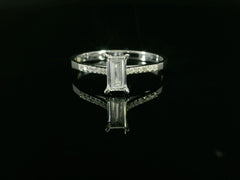 Linden Verlobungsring in 18 Karat - 750 Weissgold mit Diamanten - BYZ0005013