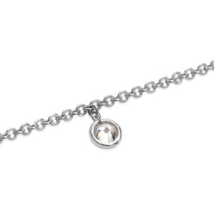 Bracelet de cheville en argent avec zircone - SF-528