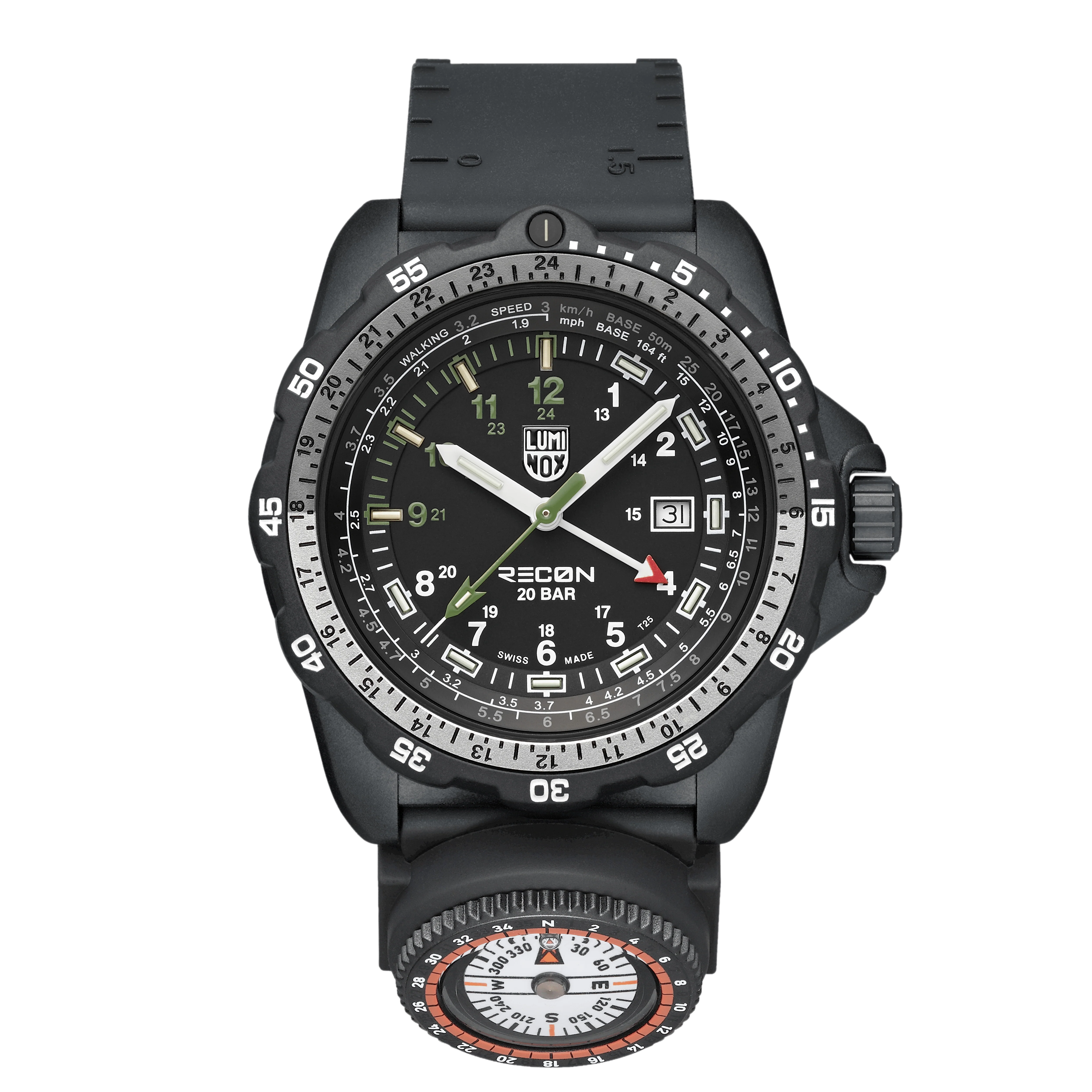 Luminox Recon Nav Spec 46mm Outdoor Uhr Schwarz