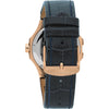 Maserati Potenza Blau Leder Quarz Uhr