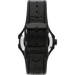 Maserati Potenza Schwarz Leder Quarz Uhr