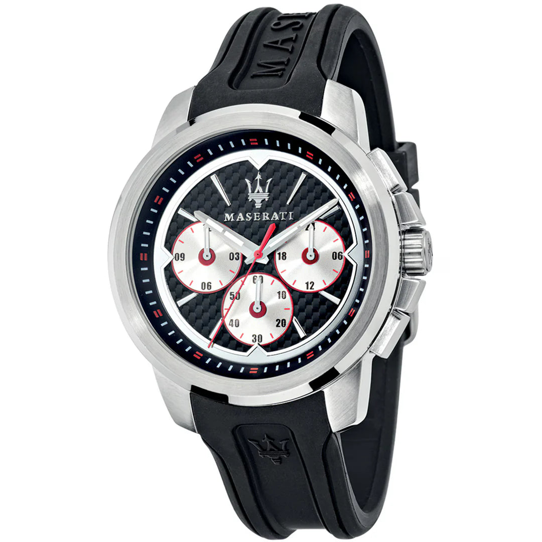 Maserati Sfida Chronograph Schwarz Silikon Quarz - R8851123001