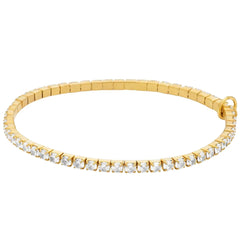 Michael Kors Brilliance Damen Tennisarmband Messing vergoldet mit weissen Zirkonia