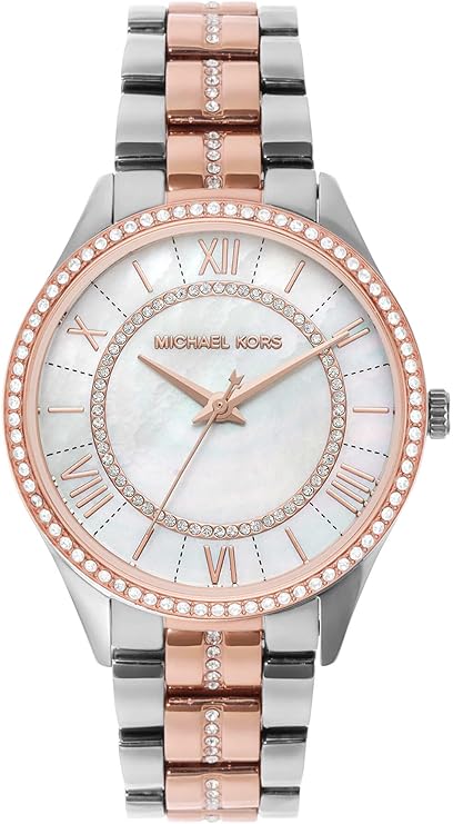 Michael Kors Damen-Uhr – Bicolor Edelstahl, Perlmutt, 33 mm, 50 m - MK3979
