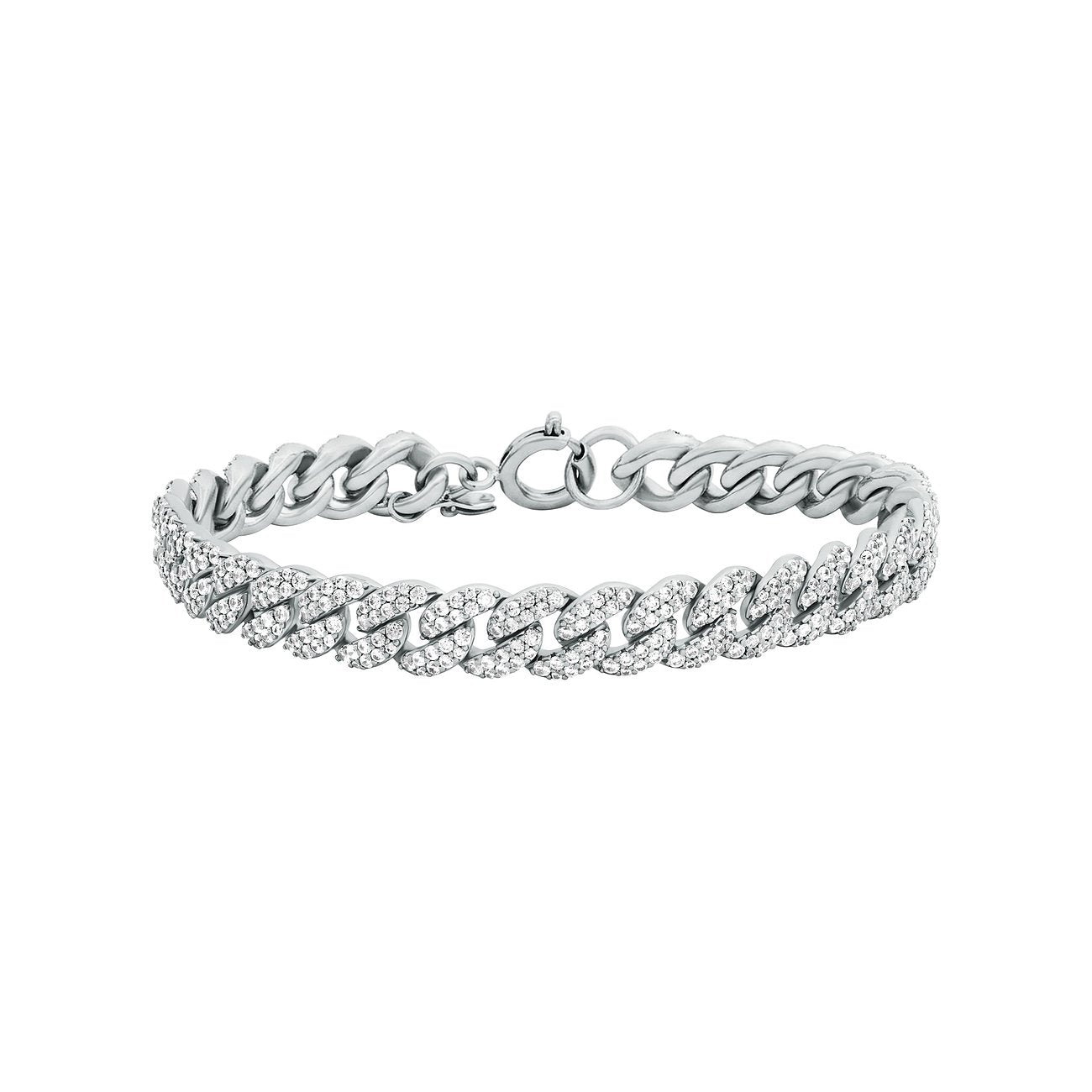 Michael Kors Kors Brilliance Damen Armband Silberfarben mit weissen Zirkonia