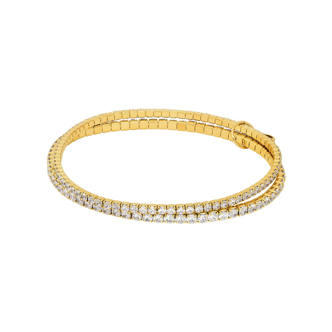 Michael Kors Kors Brilliance Damen Tennisarmband Goldfarben mit weissen Zirkonia