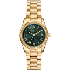 Michael Kors Lexington 3H Damenuhr Gold/Grün 33 mm – MK7622