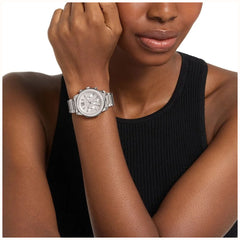Michael Kors Prescott Damen-Chronograph mit Kristallen Silber – MK7683