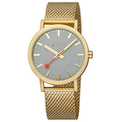 Mondaine Classic Herrenuhr aus Goldene Edelstahl, 40 MM - A660.30360.80SBM