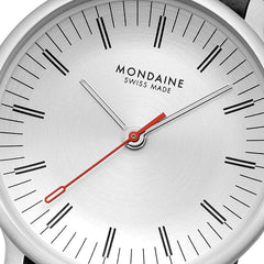 Mondaine Doppio Silber / Schwarz Ø 33 Damenuhr - MLE.33110.LBV