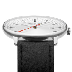 Mondaine Doppio Silbrig / Schwarz Ø 41 Herrenuhr - MLE.41210.LBV