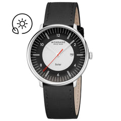 Mondaine Doppio Solar Schwarz / Weiss Ø 41 Herrenuhr - MLE.41920.LBV