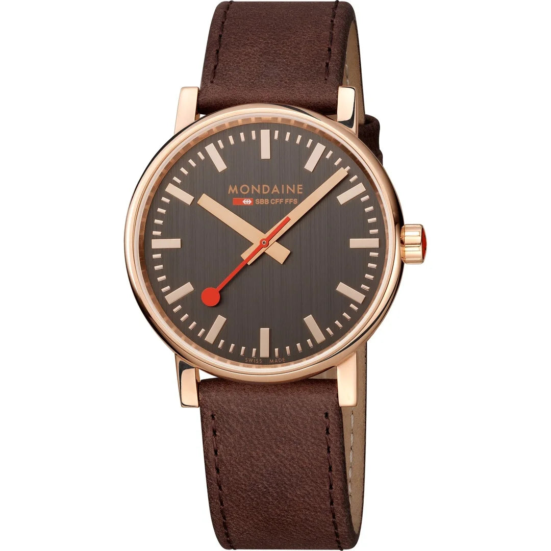 Mondaine EVO2 Herrenuhr in Braun, 40 MM - MSE.40181.LG