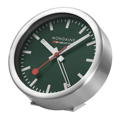 Mondaine Tischuhr mit Alarm Grün Ø 12.5cm Unisexuhr - A997.MCAL.66SBV.2