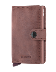 Portefeuille Mini Secrid Vintage Mauve avec gravure - MV-Mauve