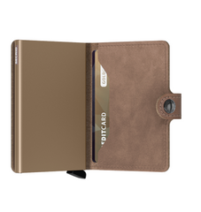 Portefeuille Secrid Mini Vintage Taupe avec gravure - MV-Taupe
