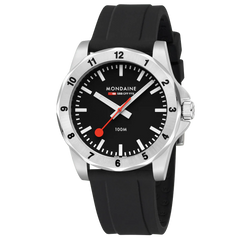 Numeri Schwarzes Silikon, 42 mm Herrenuhr - MSN.42120.RB