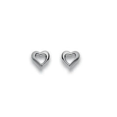 Ohrstecker aus Silber in Herzform - 6263.03559/0001