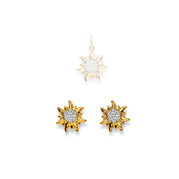 Ohrstecker Edelweiss Gelbgold-Weissgold 750 Gold - 1563.02878/0002