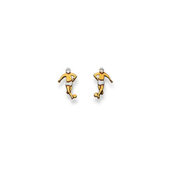 Ohrstecker Fussball Gelbgold-Weissgold 750 Gold - 1563.02050/0008