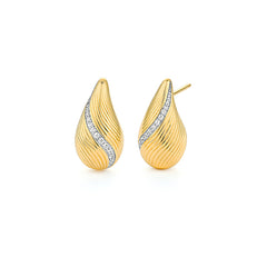 Ohrstecker in 18 Karat Gelbgold mit gefassten Diamanten - E0140C09GYA08