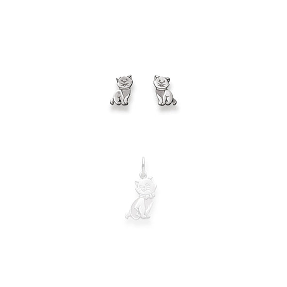 Ohrstecker Katze Weissgold 750 Weissgold - 1263.01271/0001