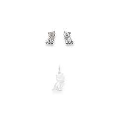 Ohrstecker Katze Weissgold 750 Weissgold - 1263.01271/0001