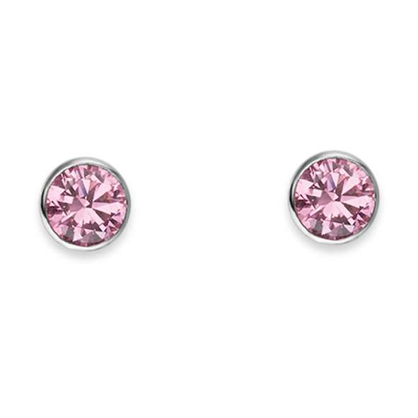 Ohrstecker Silber mit rosa Zirkonia - 6262.03579/0001