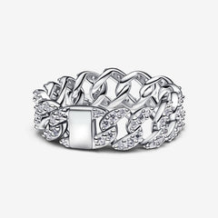 Pandora Damenring - Pavé Cuban Ketten-Ring - 193557C01-52