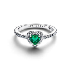 Pandora Erhabenes Royalgrünes Herz Ring - 198421C07