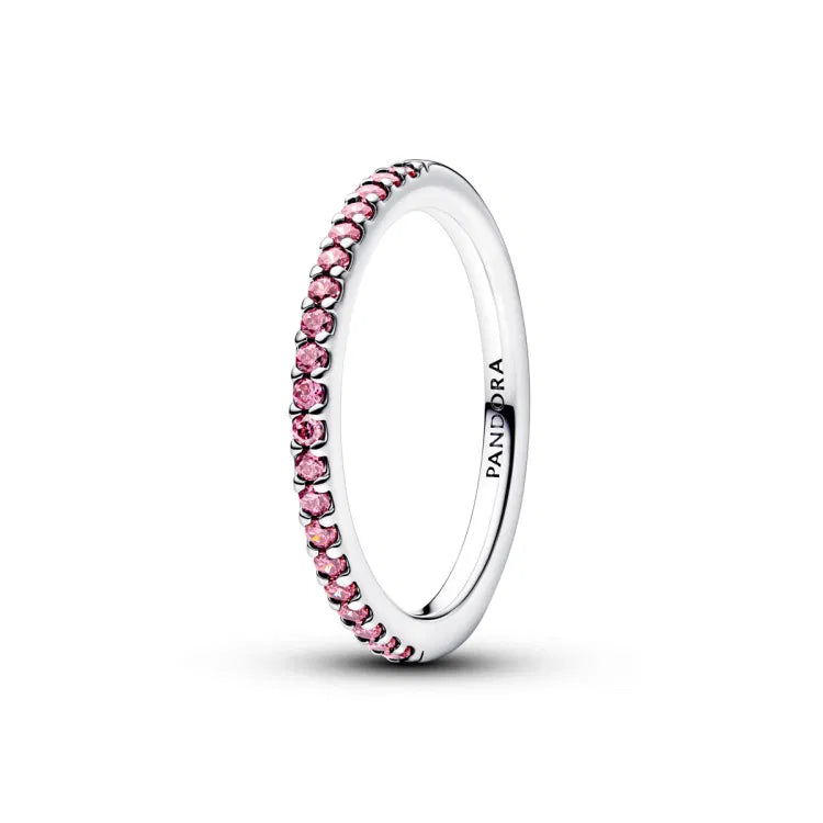 Pandora Funkelnder Rosafarbener Pavé Band Ring - 192999C02