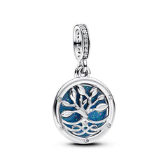 Pandora Moments Glow-in-the-dark Infinity Tree Double Dangle Charm 925 Silver - 793599C01
