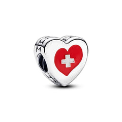 Pandora Schweiz Flagge Herz Charm - 792015C00_E061