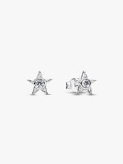 Die Pandora Timeless Funkelnder Stern Ohrstecker aus 925 Sterling Silber mit funkelnden weissen Zirkonia