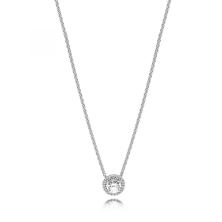 Pandora Timeless Halskette mit Rundem Funkelndem Strahlenkranz - 396240CZ-45