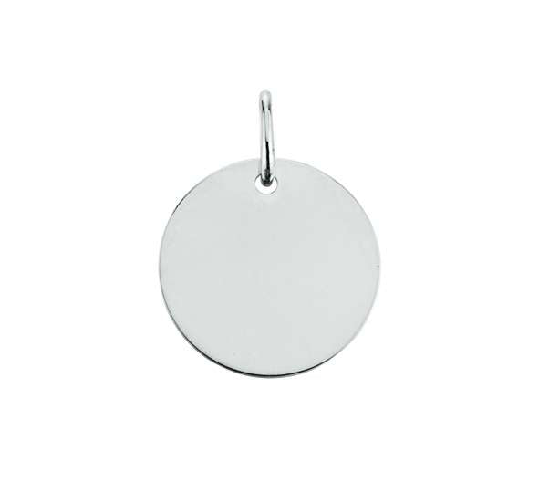 Plakette Gold 750 Weiss Gravierbar – 1255.06244/0001