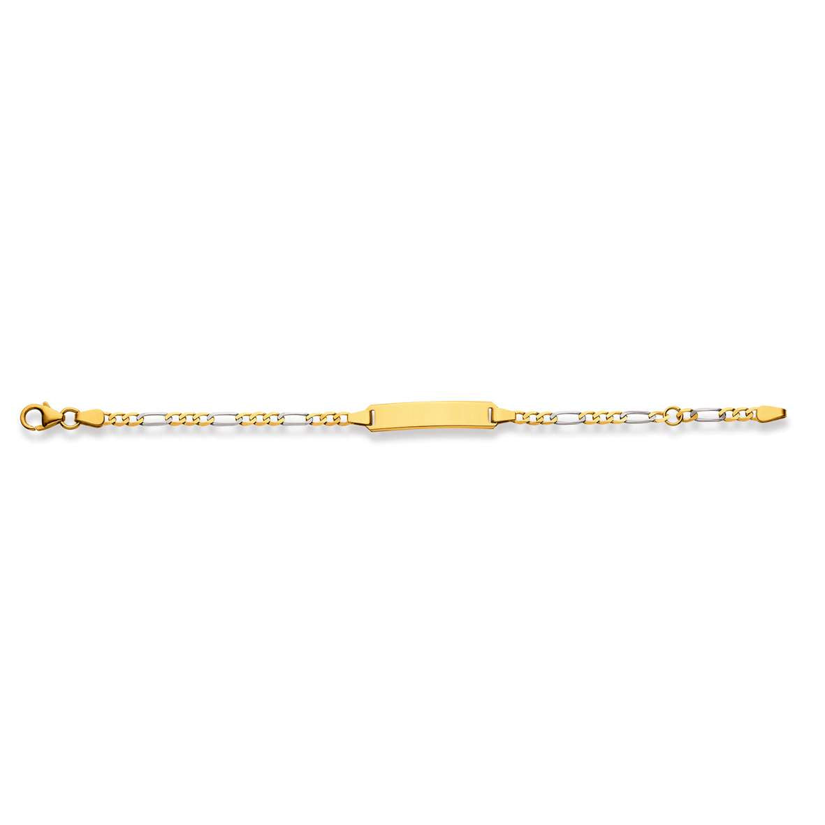 Plaketten-Armband Gelbgold-Weissgold 750 Gold - 1573.01138/1400