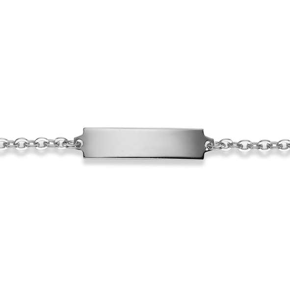 Plaketten-Armband Silber 925 weiss Anker - 6277.00076/1400