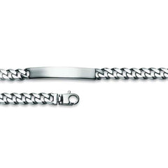 Plaketten-Armband Silber 925 weiss mit Panzerkette - 6277.00053/1900
