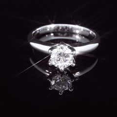 Pure Eleganz – Weissgoldring mit 0.60ct Brillant für zeitlose Momente - 5551200