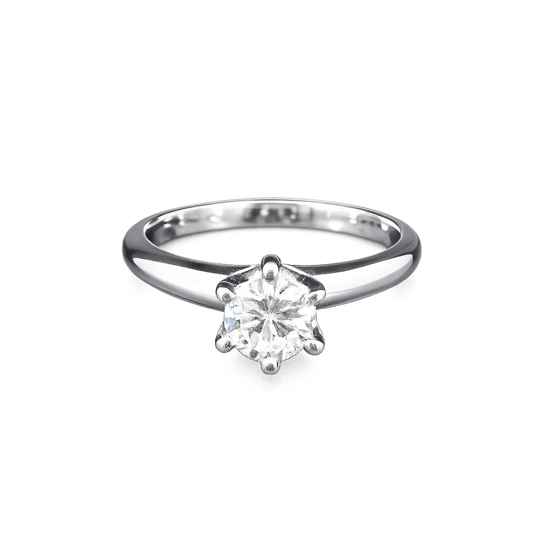 Pure Eleganz – Weissgoldring mit 0.60ct Brillant für zeitlose Momente - 5551200