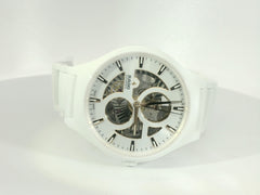 Rado Coupole Classic Automatik Herren Uhr Silber Schwarz Leder