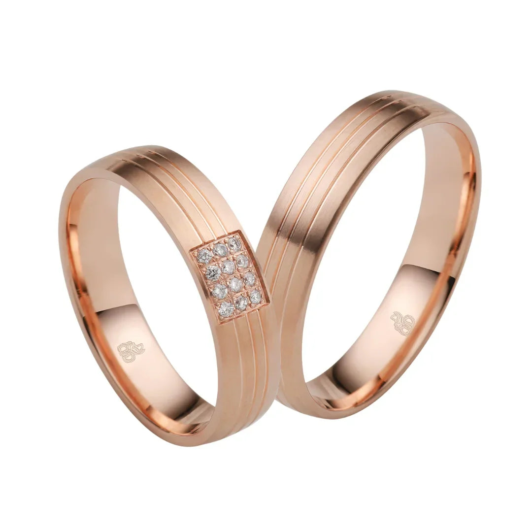 Rauschmayer First Individuell Love - Trauringe mit 12 Brillanten - 04907