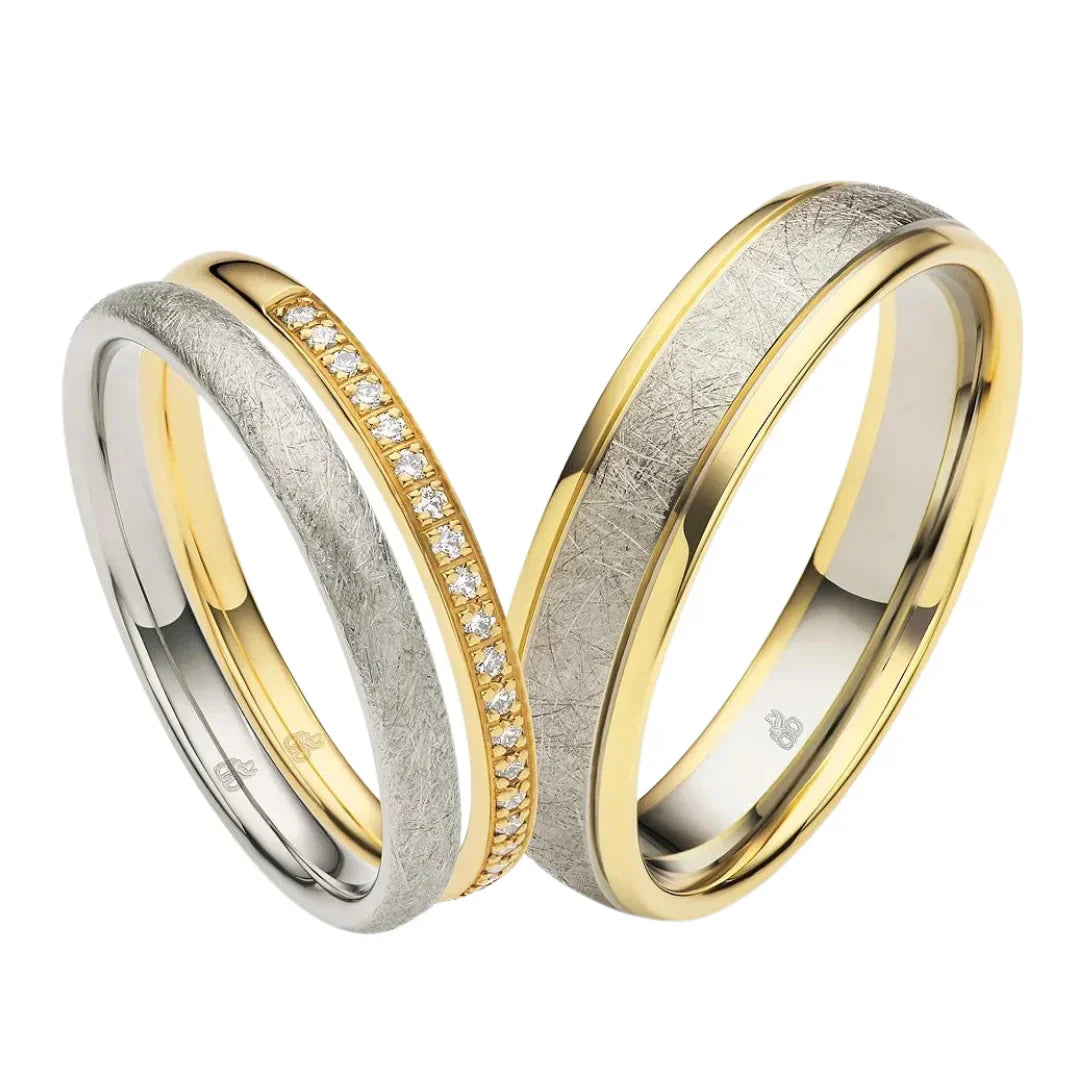 Rauschmayer Individual Love Triset Trauringe mit 21 Brillanten - 50008